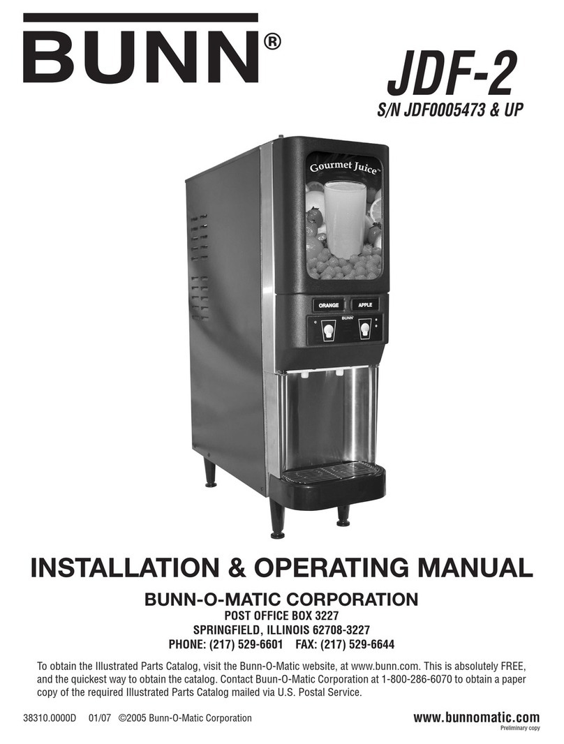 Bunn JDF-2 Installation & operating manual