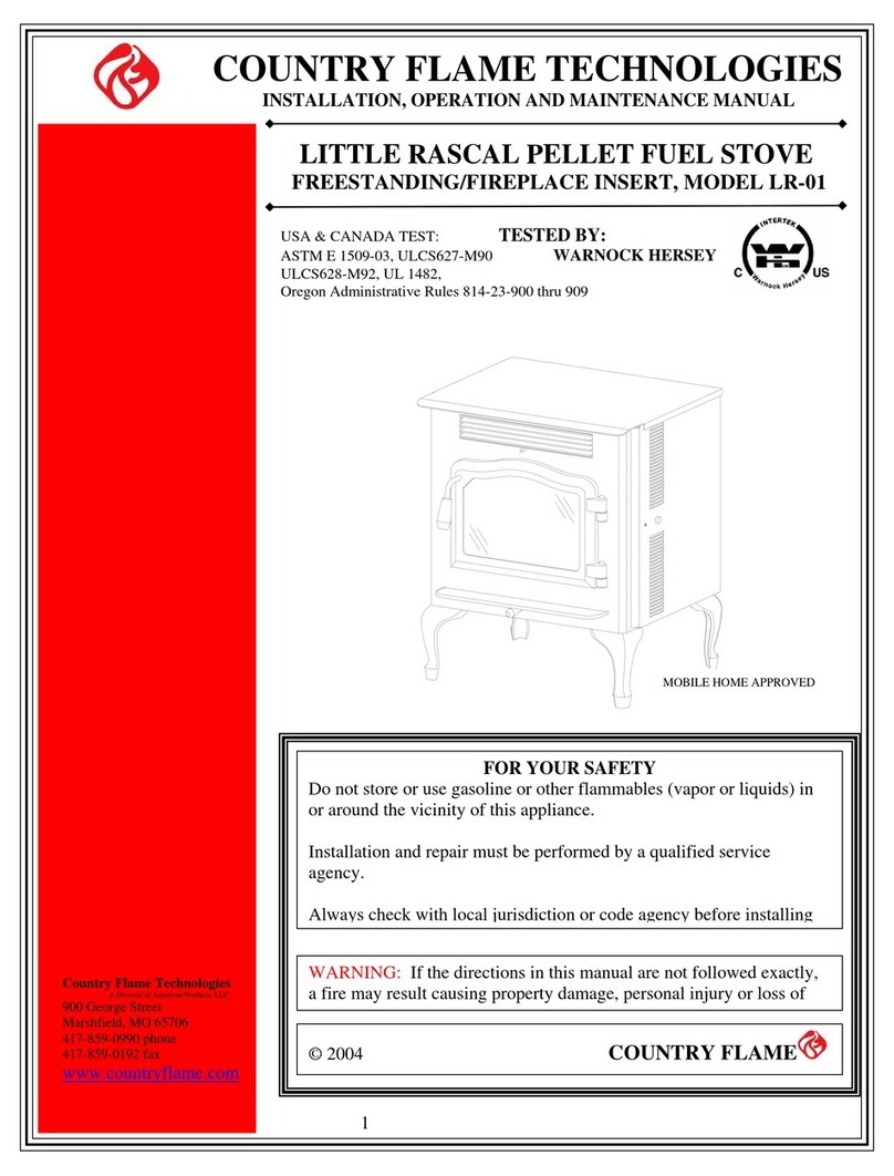 Country Flame LITTLE RASCAL LR-01 Installation, operation and maintenance manual