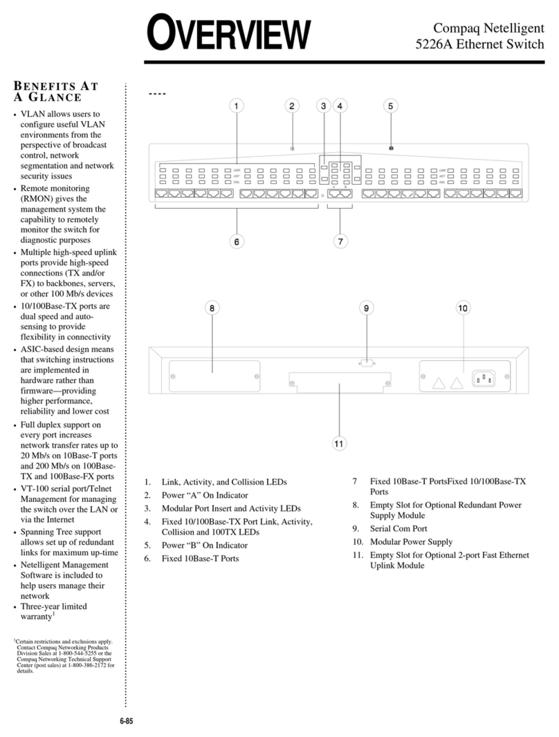 Compaq 5226A - Netelligent Switch Installation guide Compaq 5226A - Netelligent Switch Installation guide