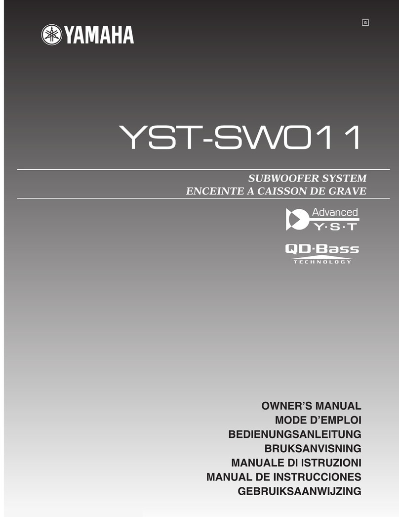 Yamaha YST-SWO11 User manual