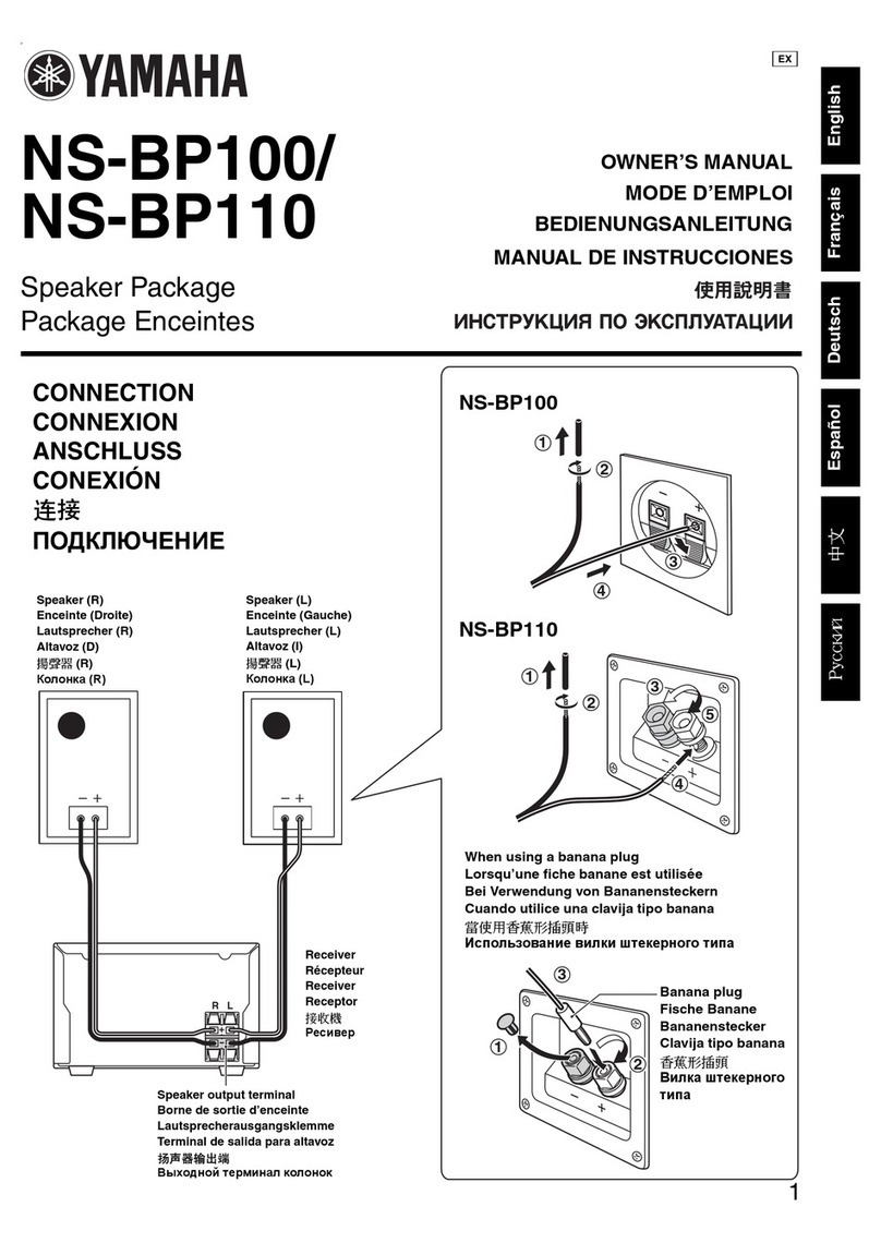 Yamaha NS-BP100 owner's manual