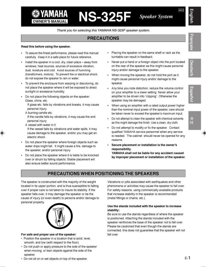 Yamaha NS-325F User manual