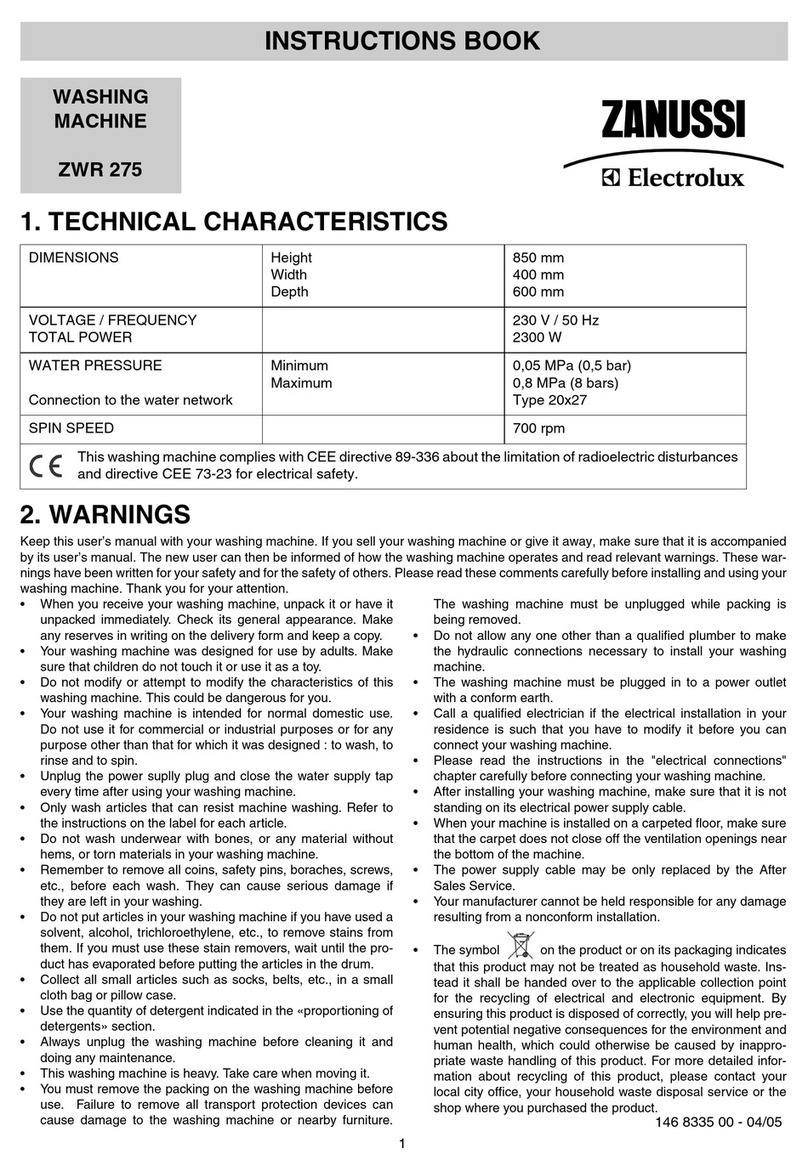 Zanussi ZWR 275 User manual