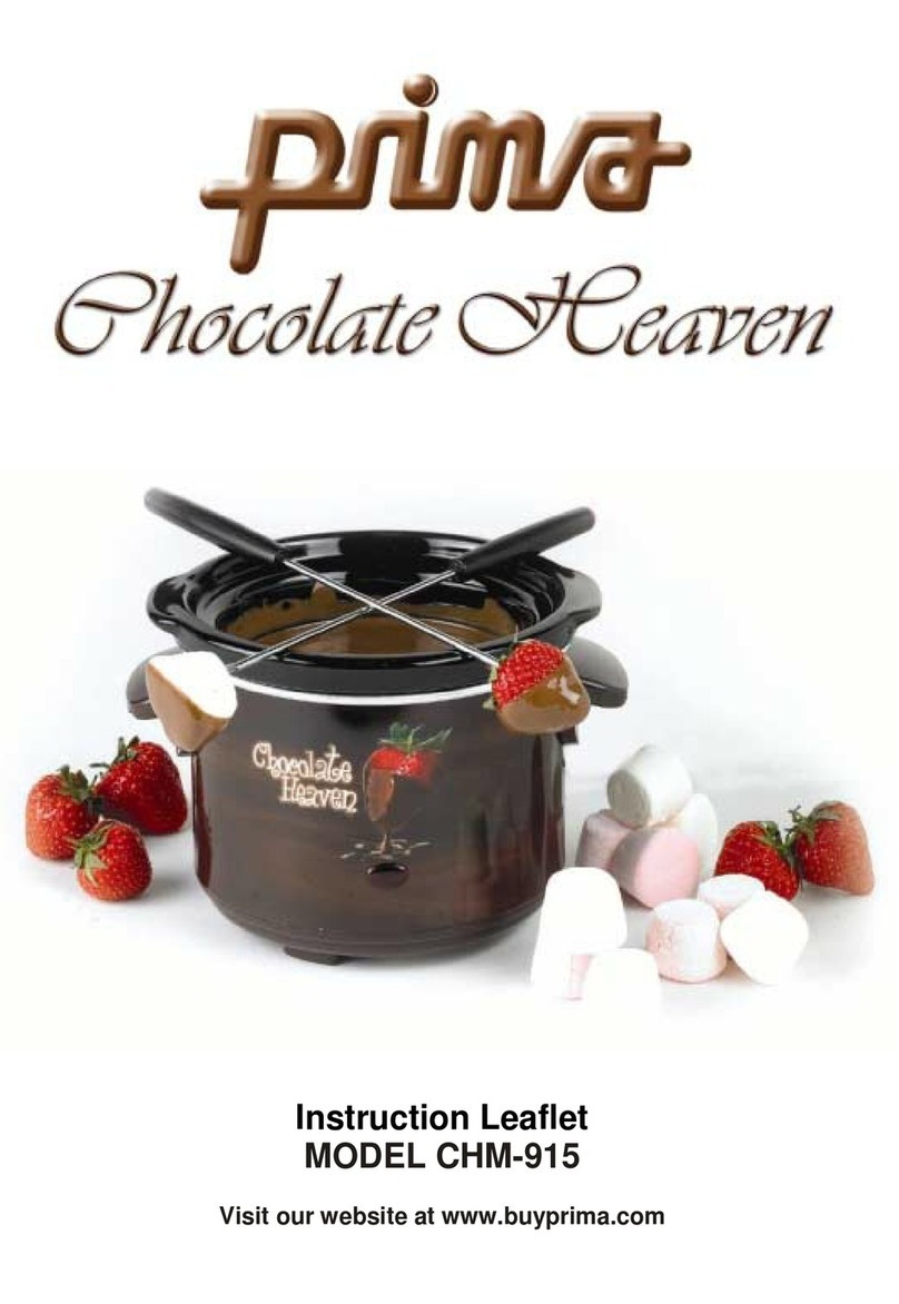 Prima Chocolate Heaven CHM-915 Manual Prima Chocolate Heaven CHM-915 Manual