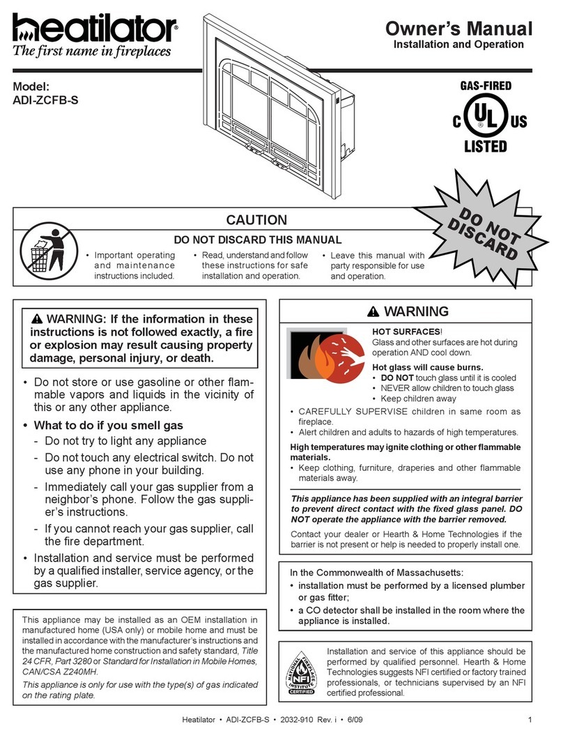 Heatilator ADI-ZCFB-S Safety guide Heatilator ADI-ZCFB-S Safety guide