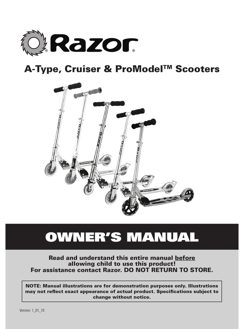Razor Cruiser User manual