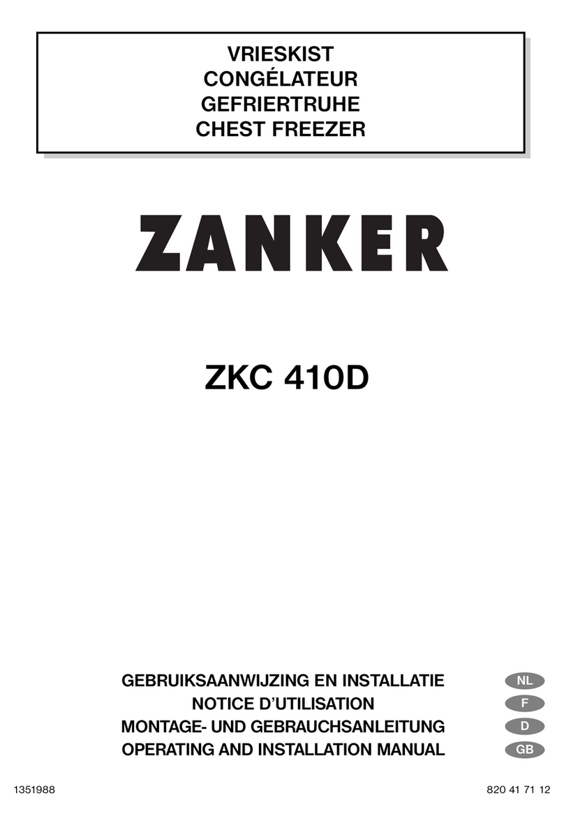 ZANKER ZKC410D OPERATING AND INSTALLATION Manual