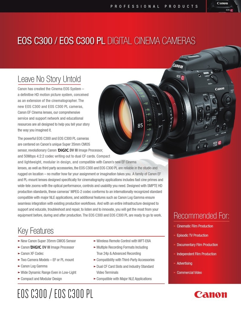 Canon EOS C300 Brochure & specs