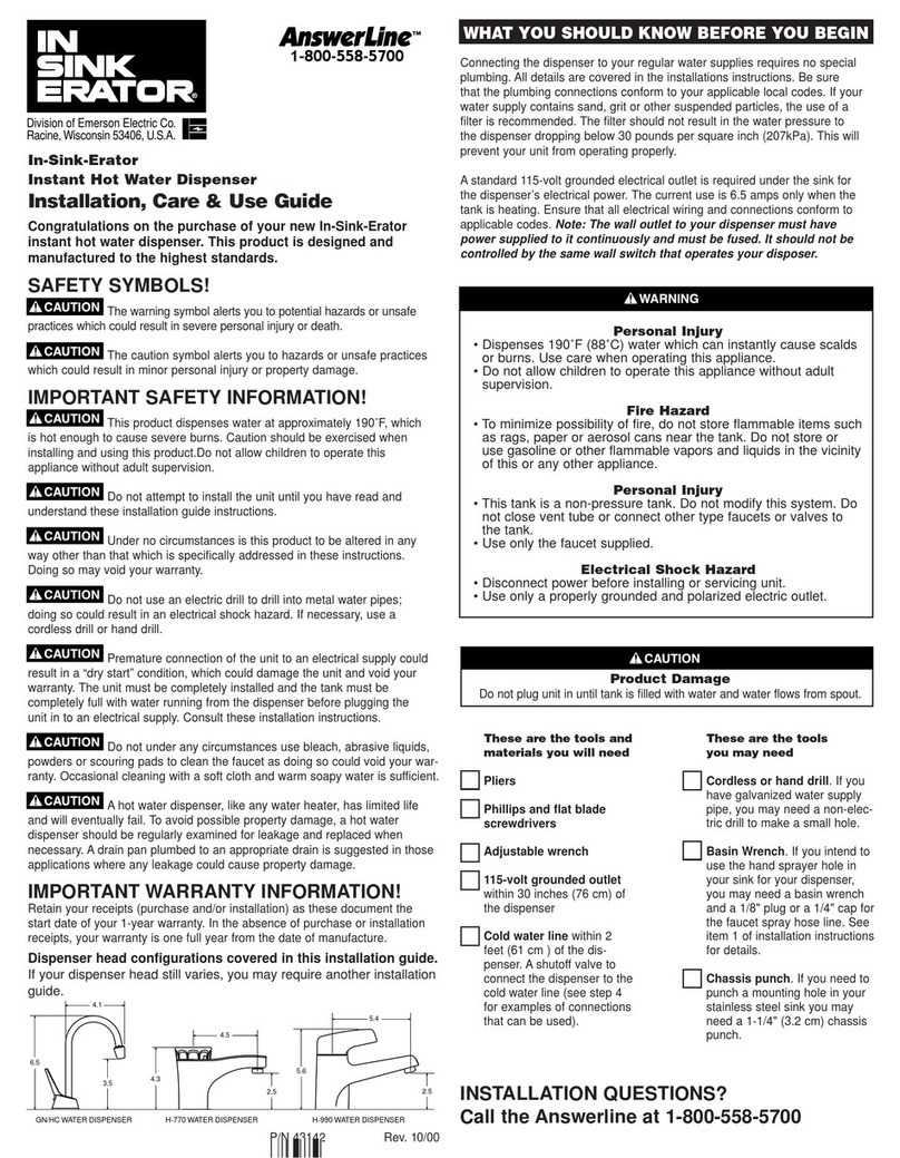InSinkErator H990 Installation manual