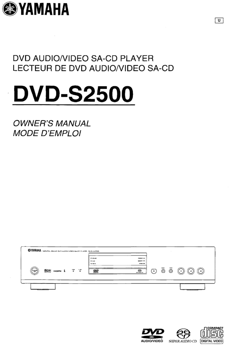 Yamaha DVD-S2500 User manual Yamaha DVD-S2500 User manual