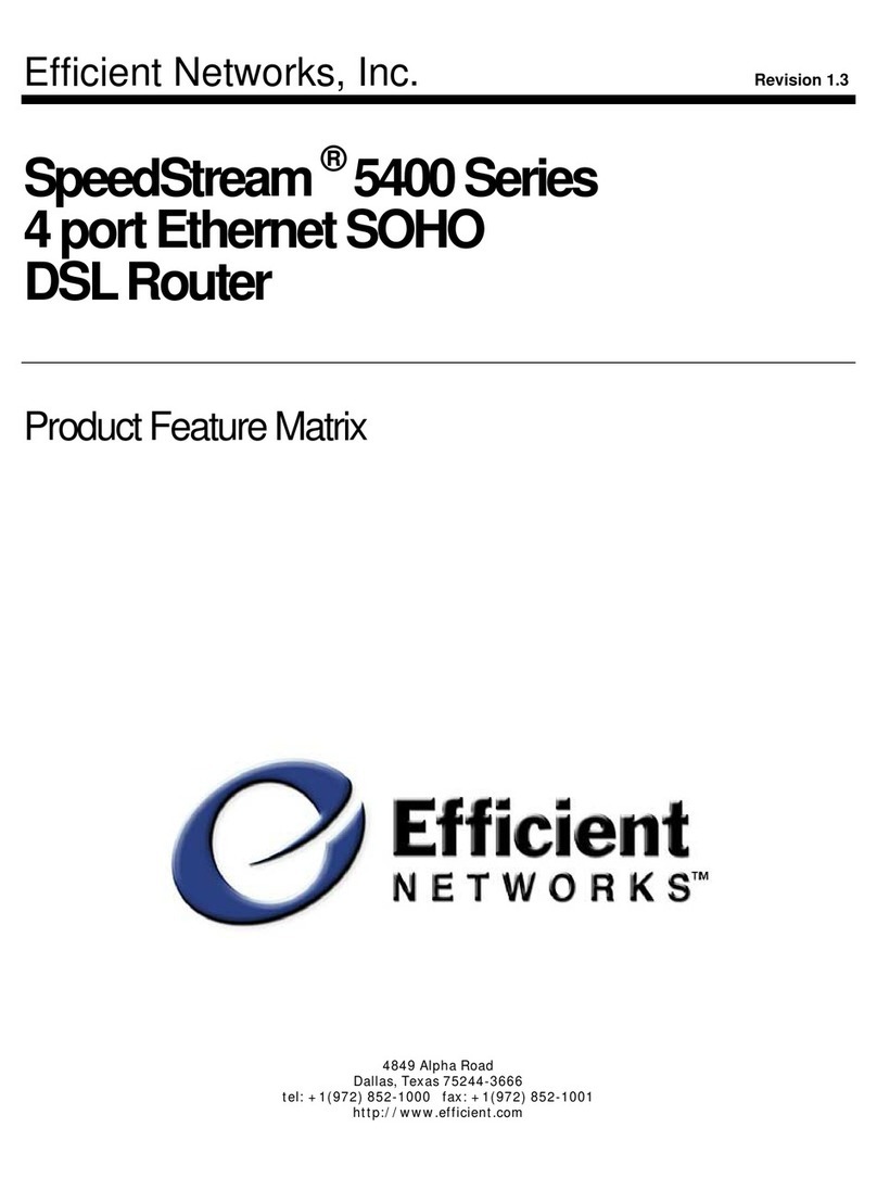 Efficient Networks SpeedStream 5400 Series Product features Efficient Networks SpeedStream 5400 Series Product features