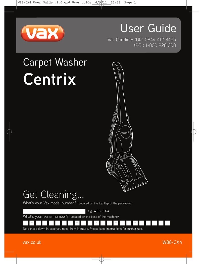 Vax W88-CX4 Centrix User manual Vax W88-CX4 Centrix User manual