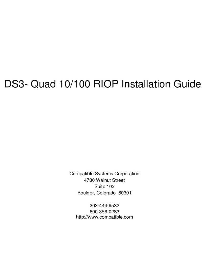 Compatible Systems DS3- Quad 10/100 RIOP installation guide Compatible Systems DS3- Quad 10/100 RIOP installation guide