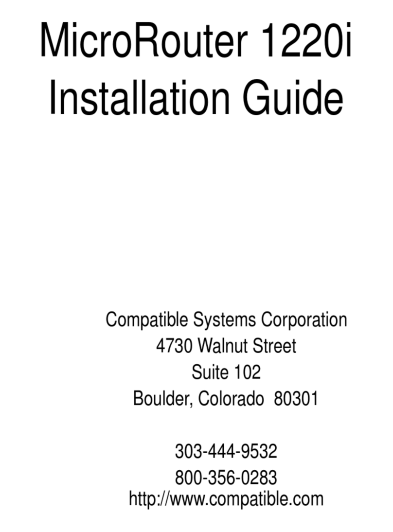 Compatible Systems MicroRouter 1220i User manual Compatible Systems MicroRouter 1220i User manual