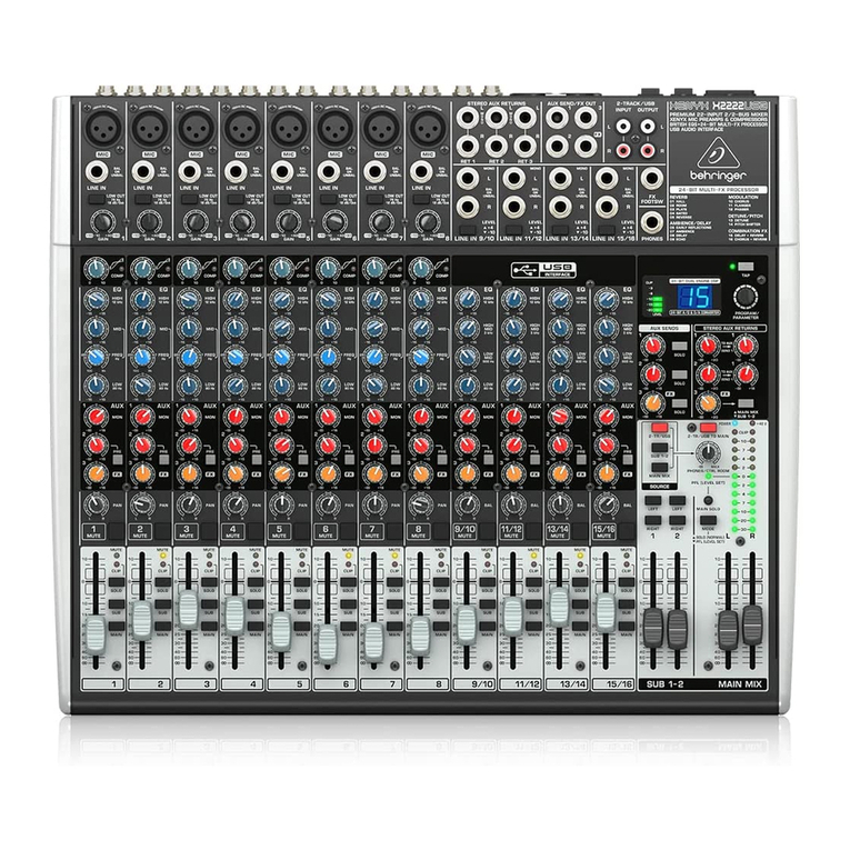 Behringer XENYX X2442USB quick start guide