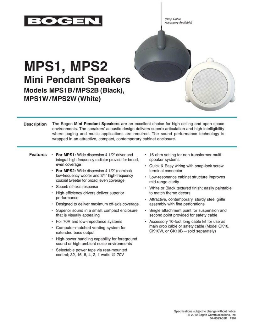 Bogen MPS1B User manual