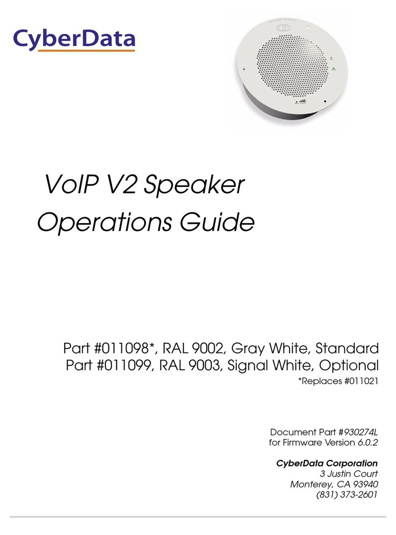 CyberData 930274L User manual