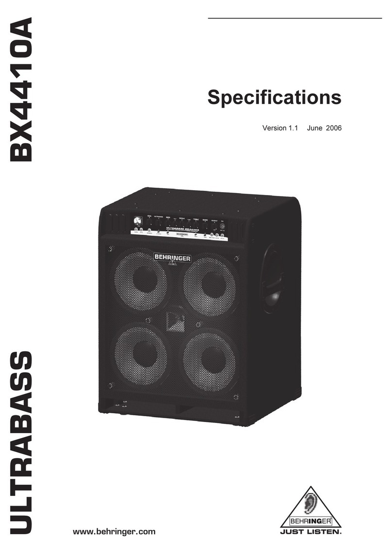 Behringer Ultrabass BX4410A Specifications