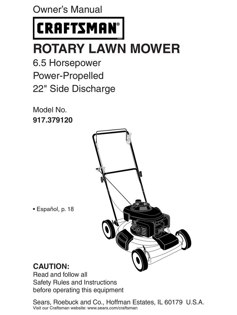 Craftsman Rotary Lawn Mower 917.379120 User manual