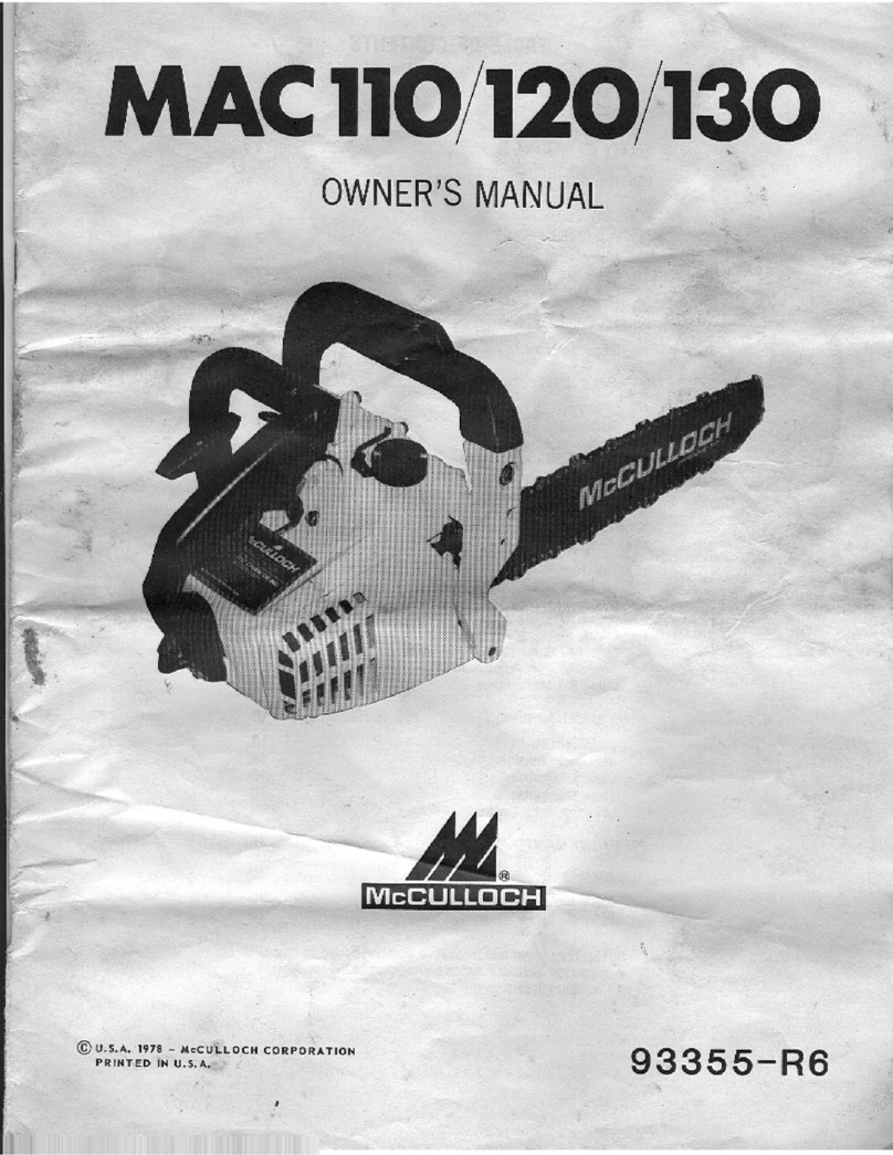 McCulloch Mac 110; Mac 120; Mac 130 User manual