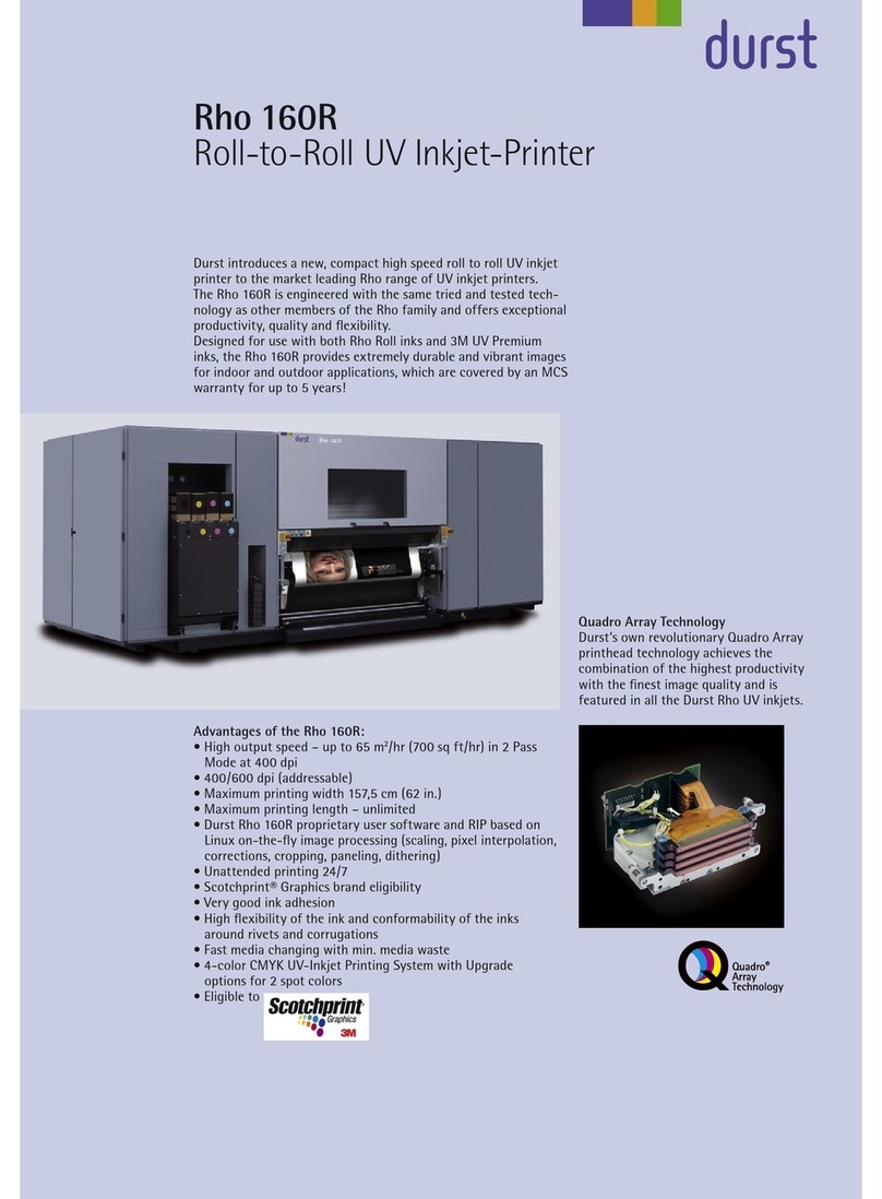 Durst Rho 160R Instruction manual