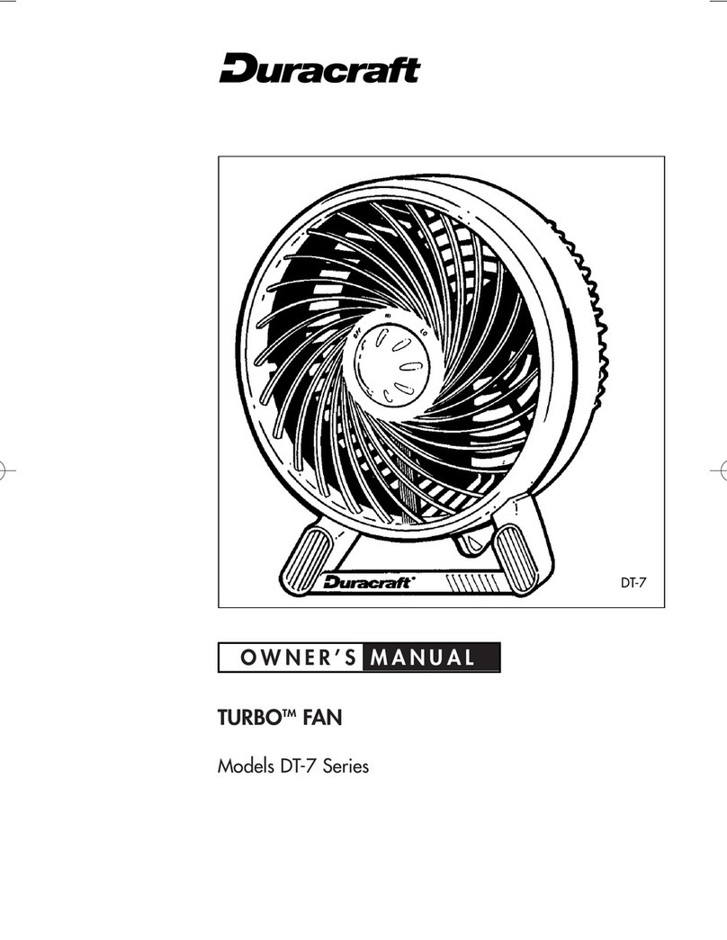 Duracraft DT-7 Series User manual