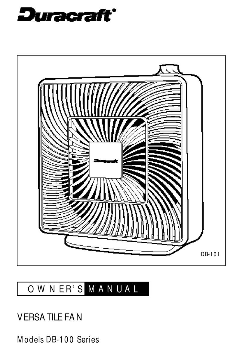 Duracraft DB-100 Series owner's manual