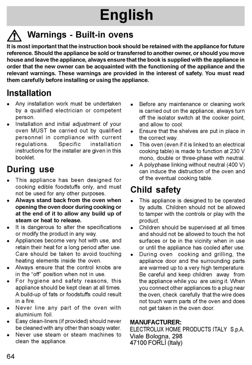 Electrolux Built-in ovens User manual