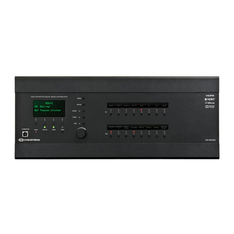 Crestron 8x8 DigitalMedia DM-MD8X8 Operation guide