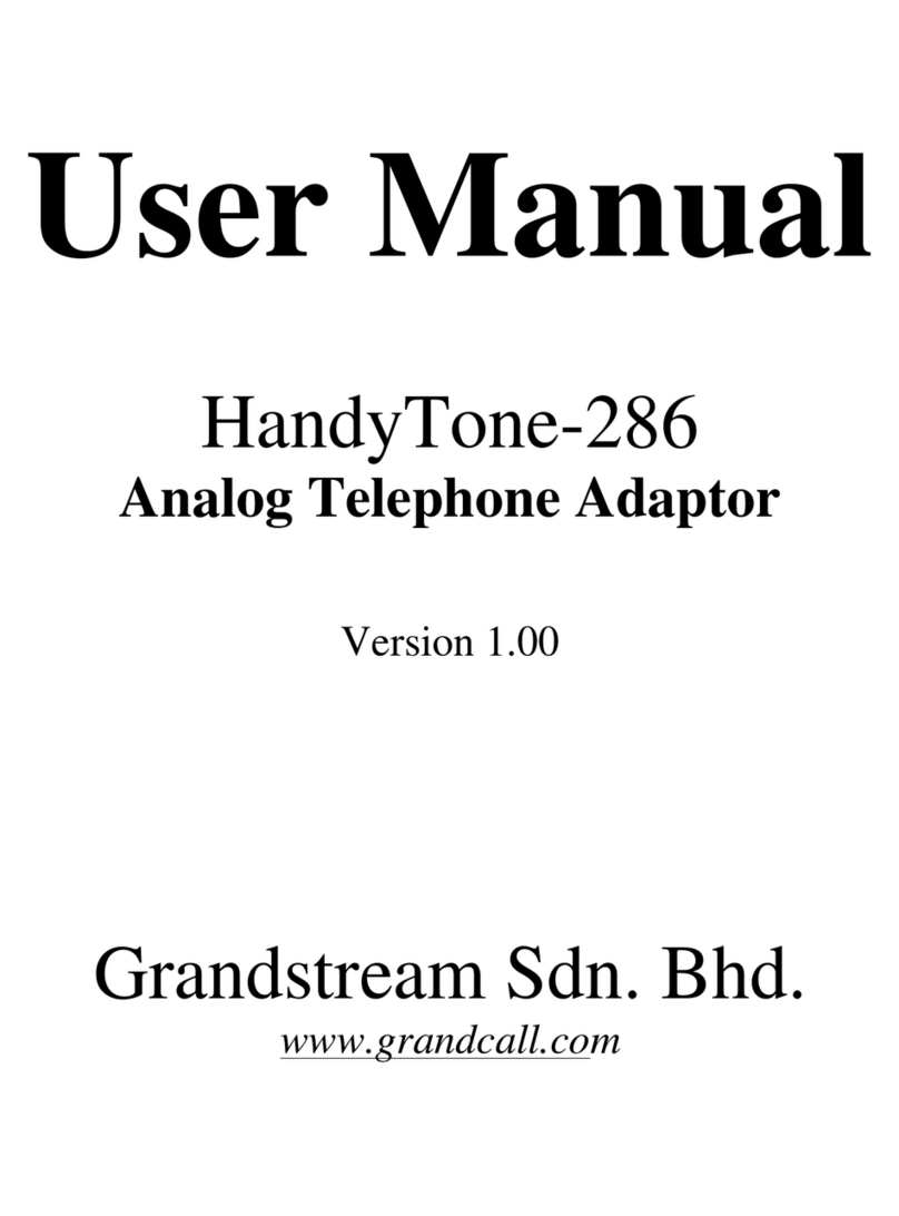 Grandstream Networks HandyTone-286 Rev 3.0 User manual