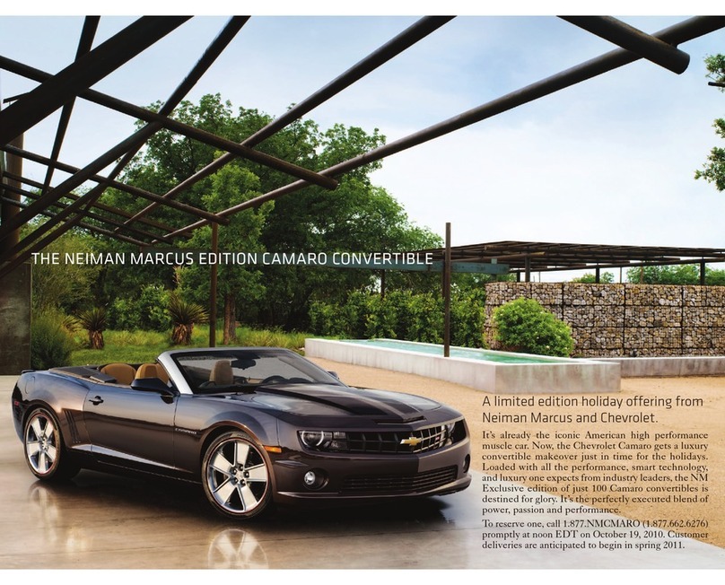 Chevrolet THE NEIMAN MARCUS EDITION CAMARO CONVERTIBLE User manual