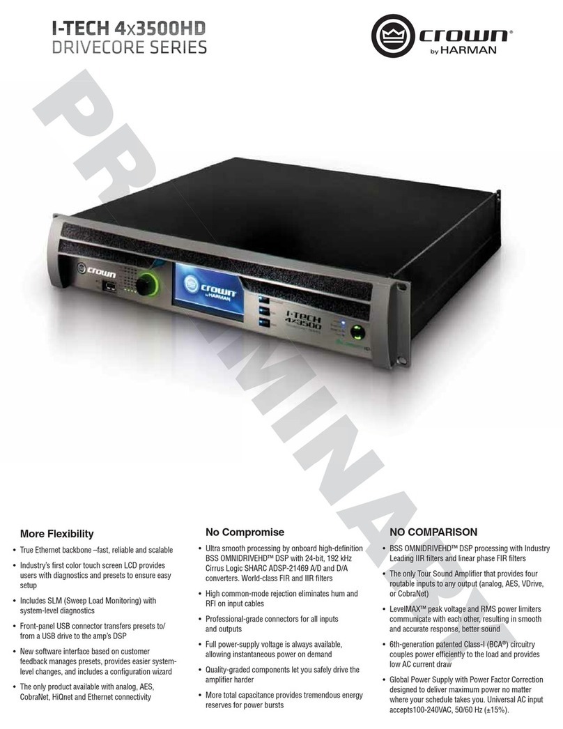 Crown I-Tech 4x3500 HD quick guide