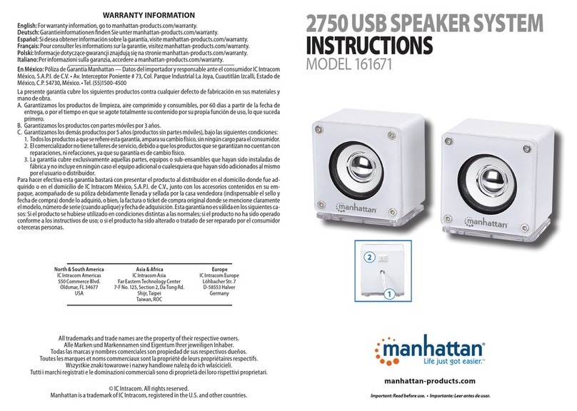 Manhattan 2750 User manual
