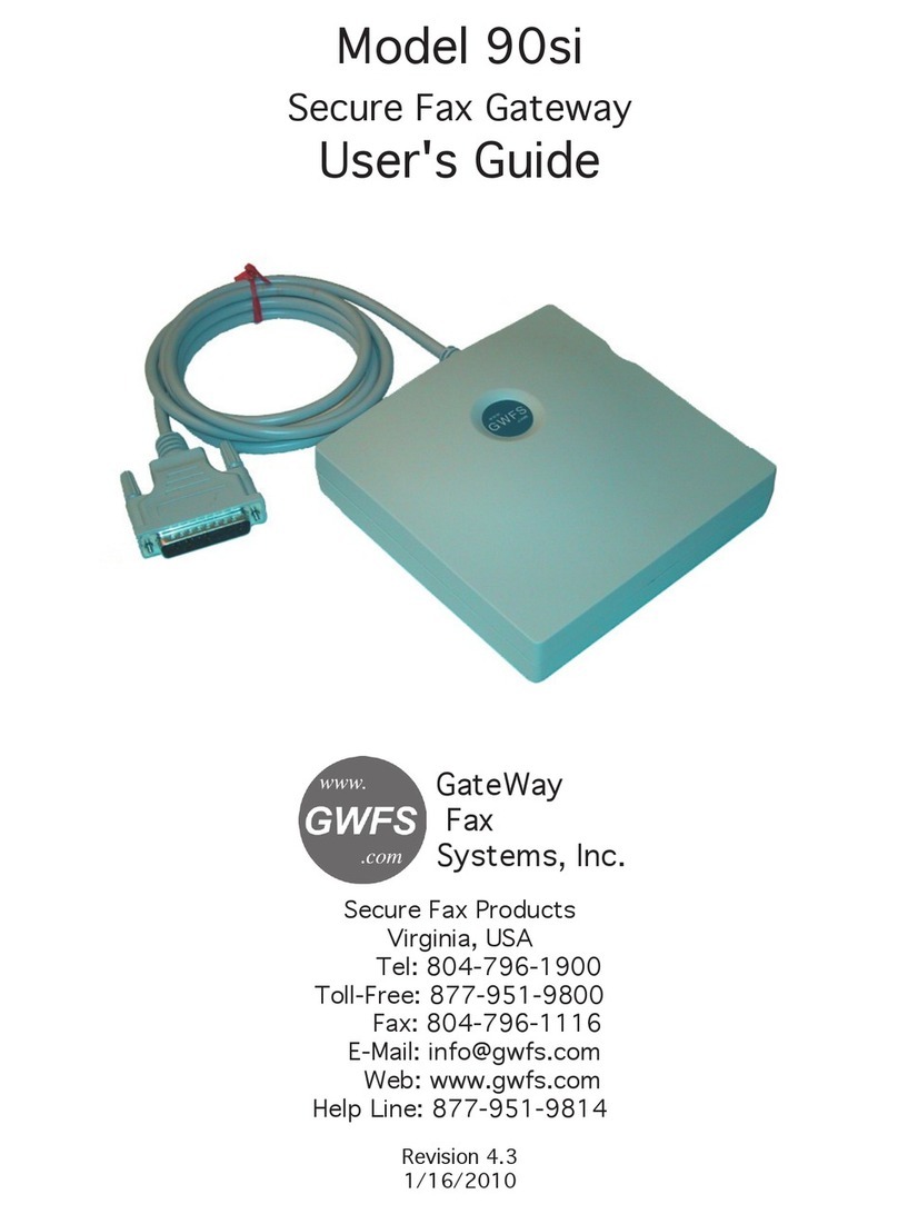 GateWay Fax Systems Easy-Fax 90si user guide