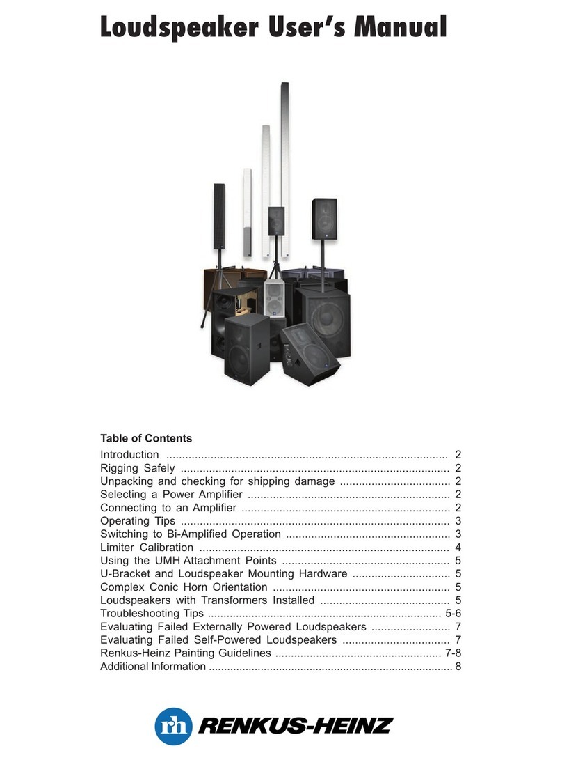 Renkus-Heinz Loudspeaker User manual