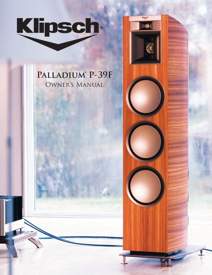 Klipsch Palladium P-39F User manual