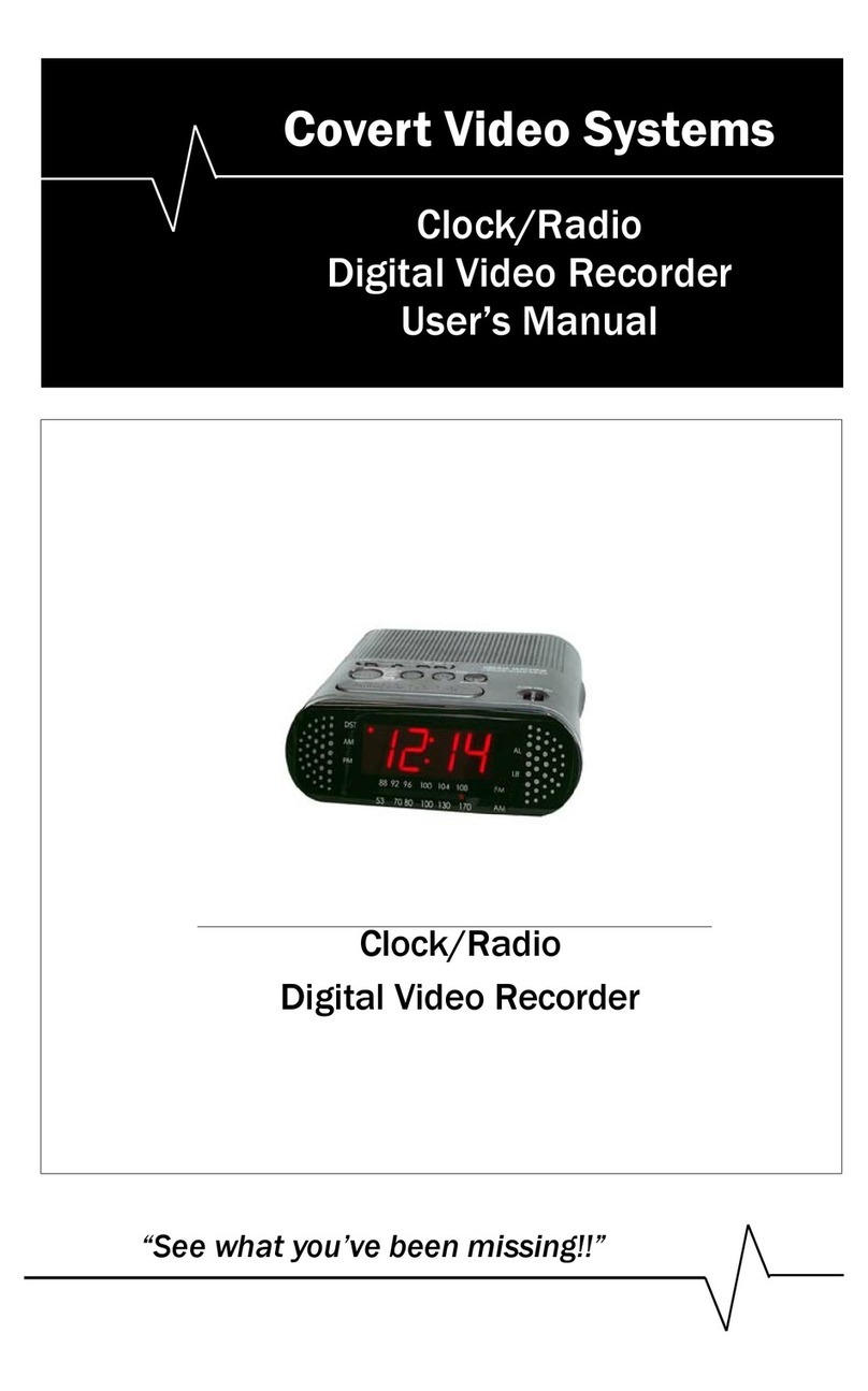 Videosystems Clock/Radio DVR User manual