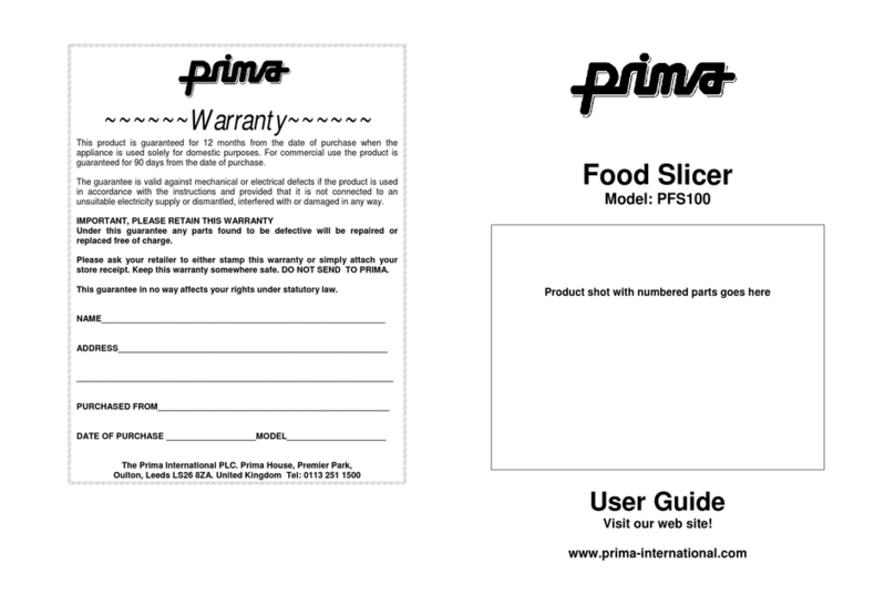 Prima PFS100C User manual Prima PFS100C User manual