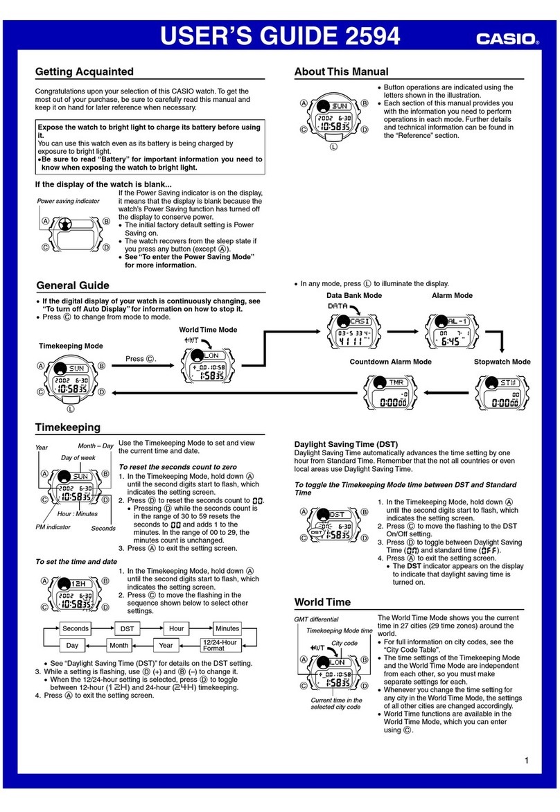 Casio 2594 User manual