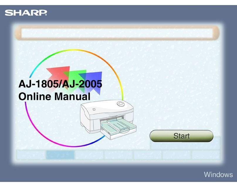 Sharp AJ-1805 Setup guide