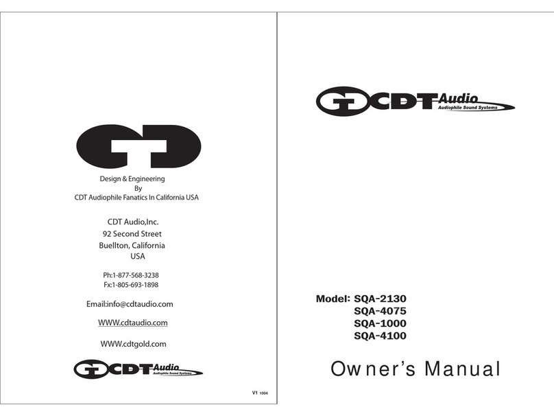 CDT Audio SQA-2130 owner's manual