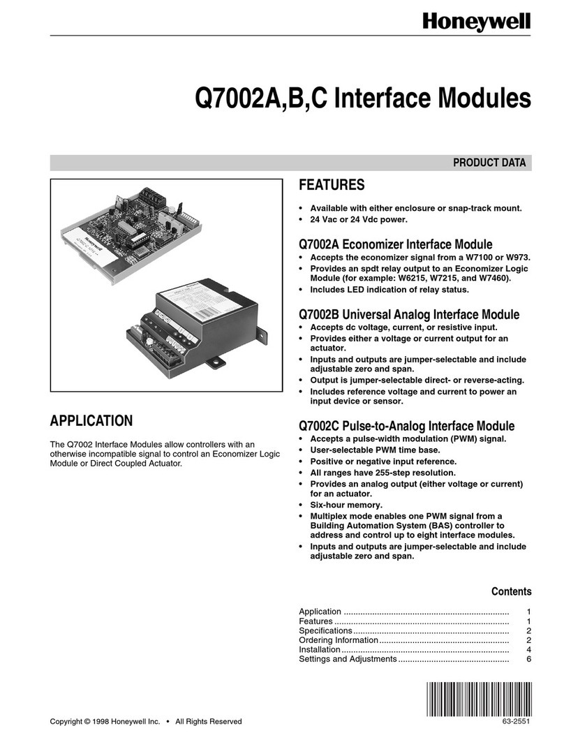 Honeywell Q7002A Operation manual