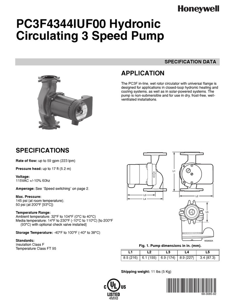 Honeywell PC3F4344IUF00 Specification data