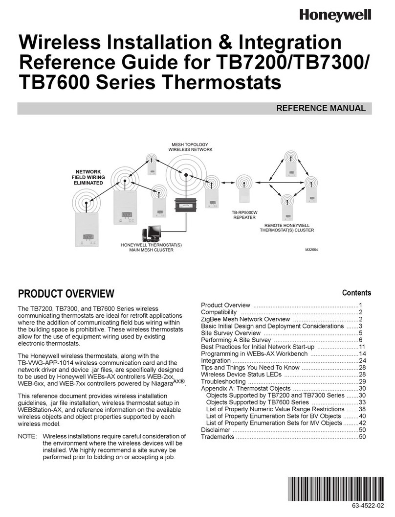 Honeywell TB7200 Series Wireless installation & integration reference guide