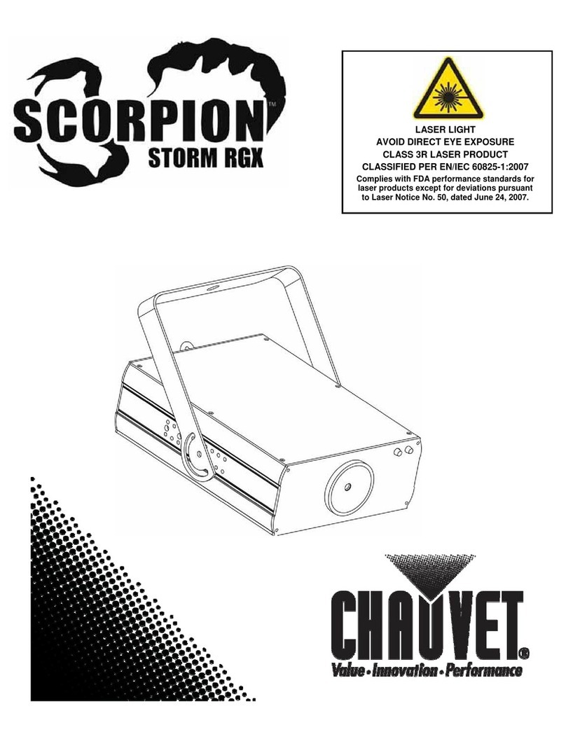 Chauvet Scorpion Storm RGX User manual Chauvet Scorpion Storm RGX User manual