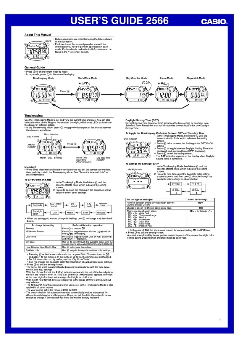 Casio 2566 User manual