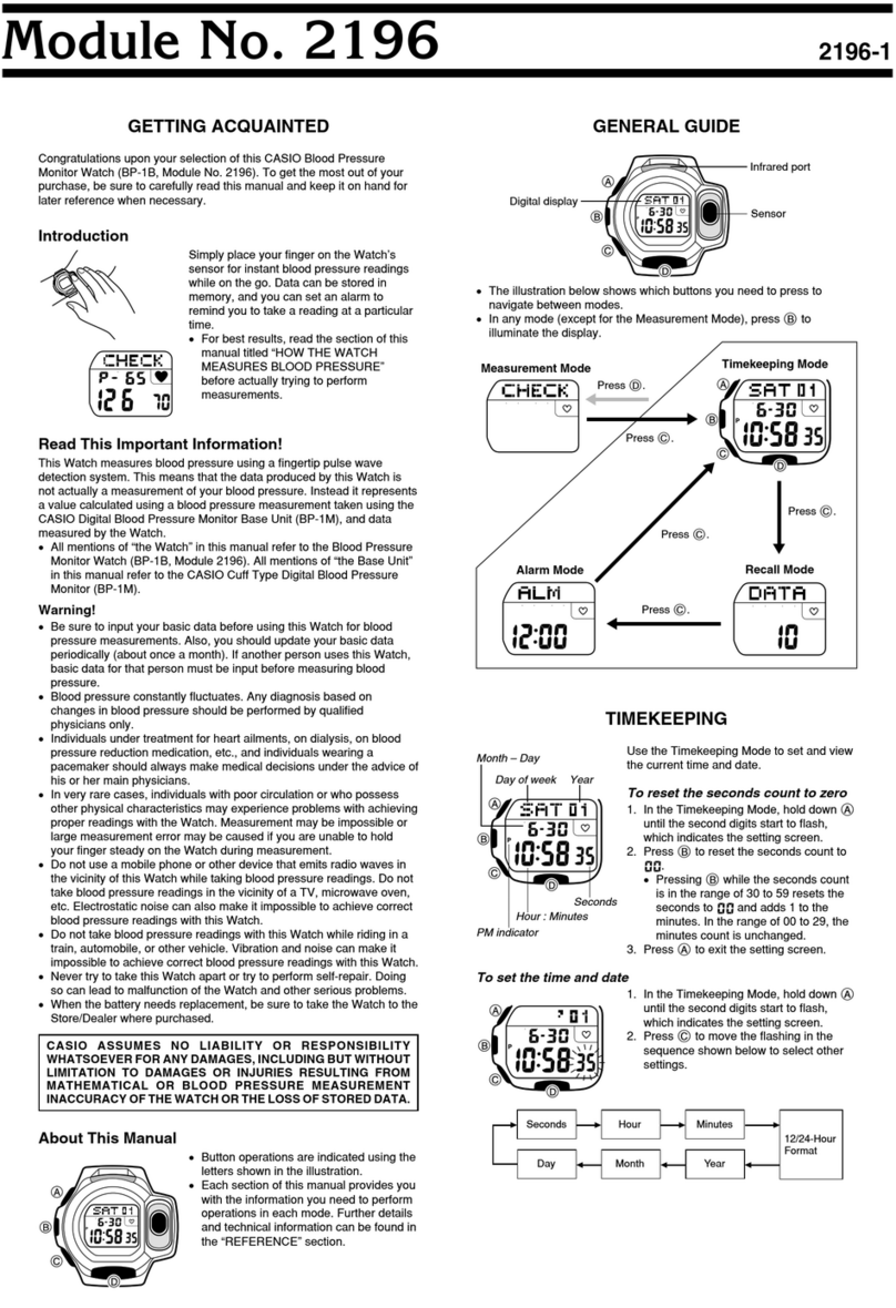 Casio 2196 User manual