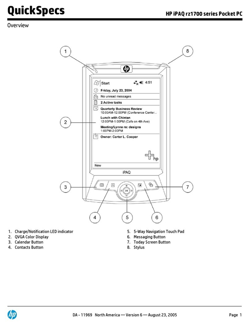 HP iPAQ rz1700 series overview