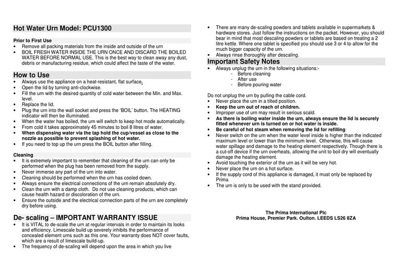 Prima PCU1300 user guide