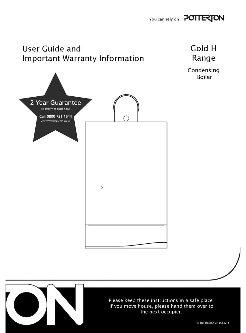 Potterton Gold H Range User's guide and important warranty information